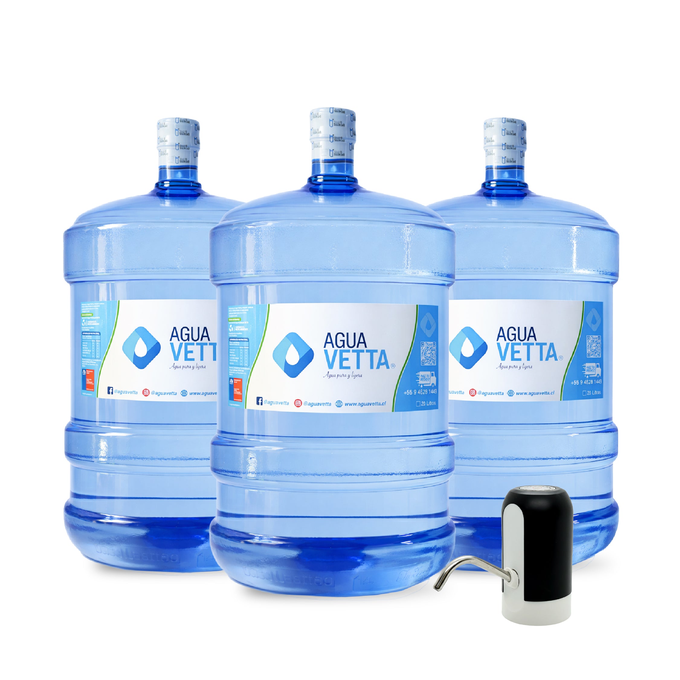 Pack Inicial Bomba USB + 03 bidones 20L
