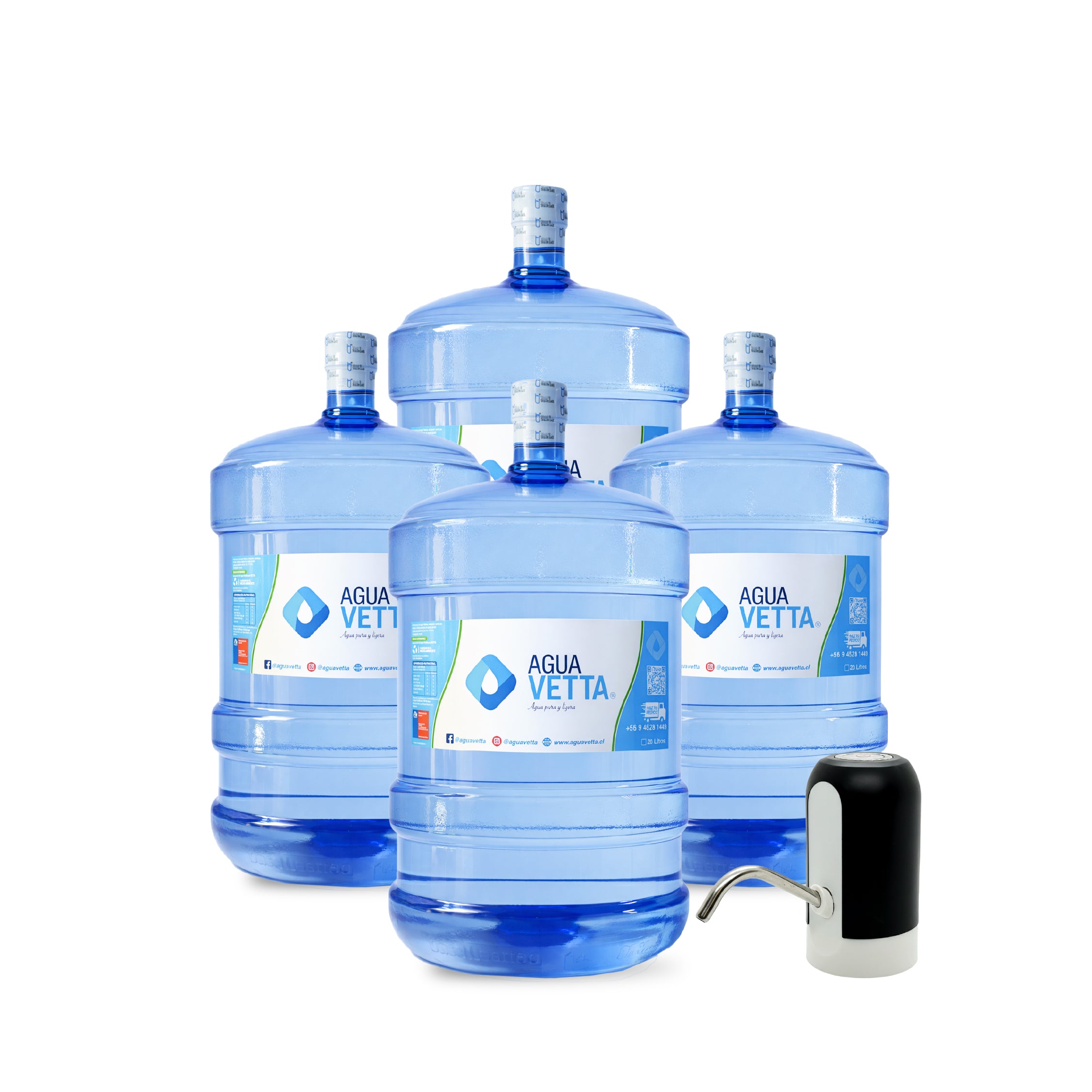 Pack Inicial Bomba USB + 04 bidones 12L
