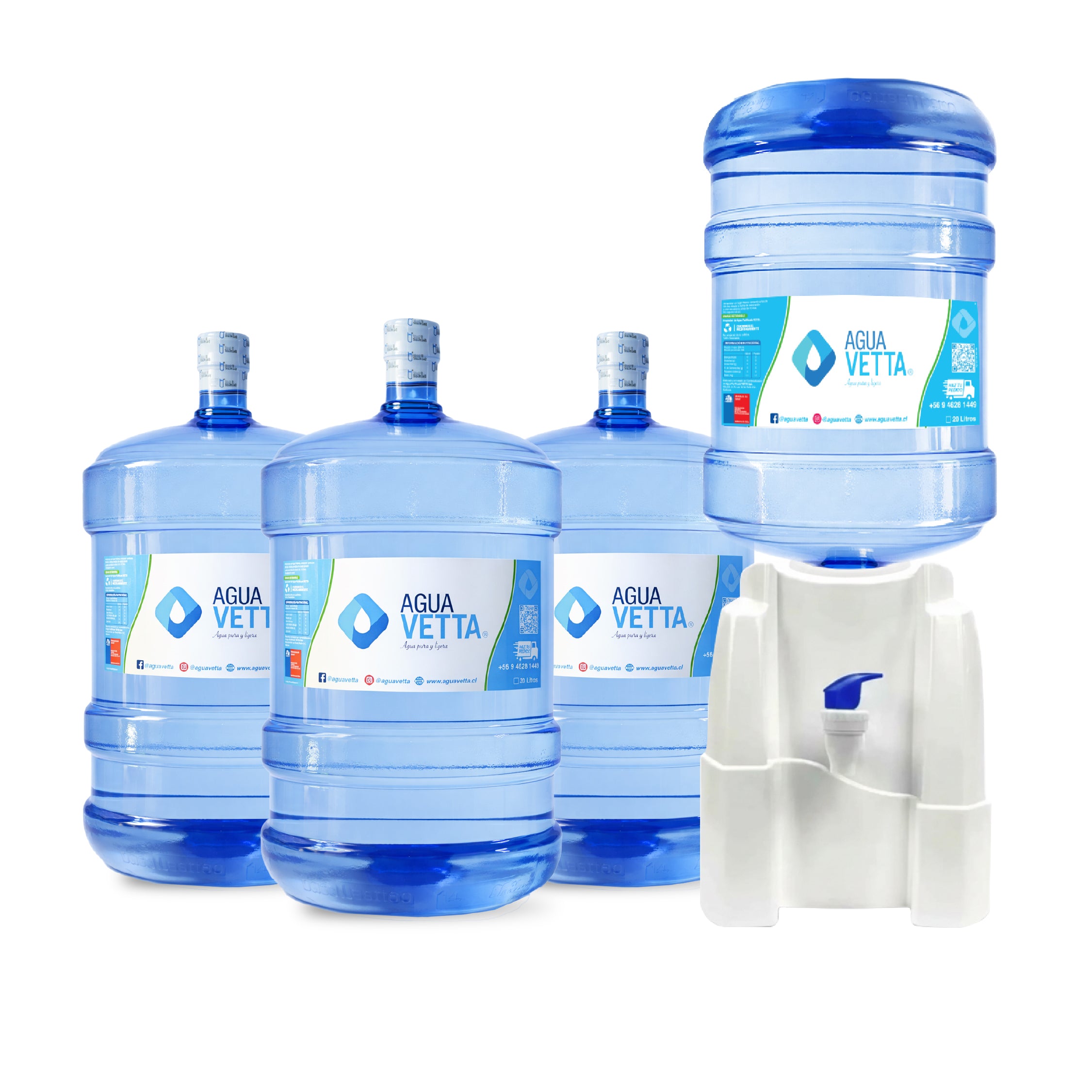 Pack Inicial Dispensador Básico + 04 bidones 12L